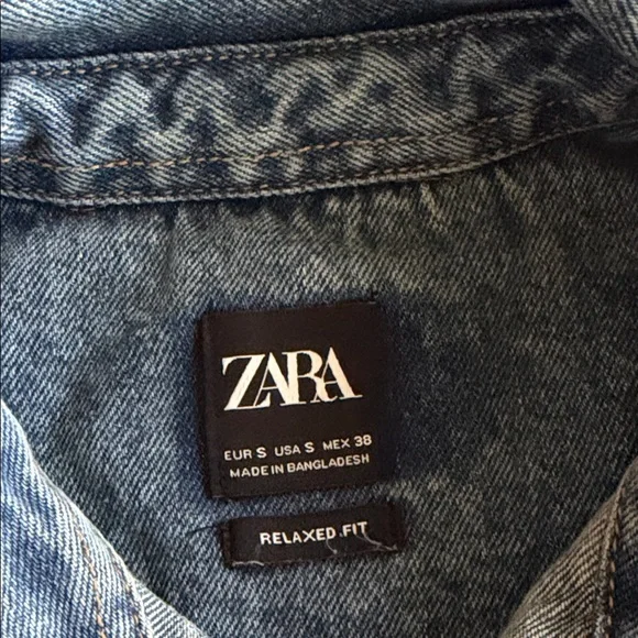 Zara Blue Denim Jacket - Picture 2 of 4